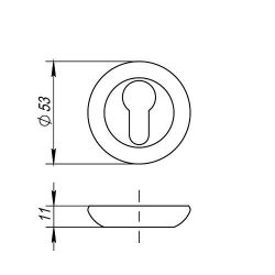 Накладка под цилиндр FUARO ET RM WH-19 белый /40065/