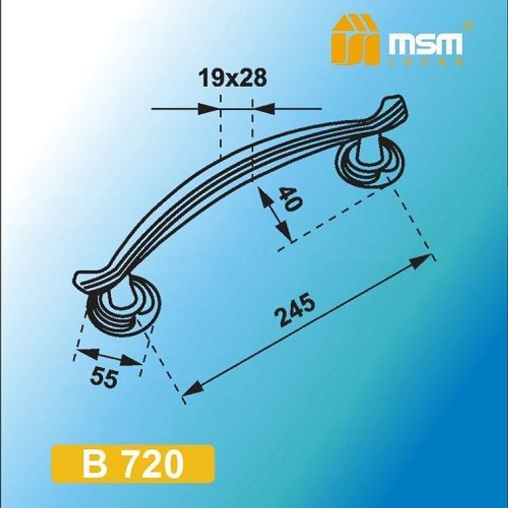 Ручка-скоба MSM B720 MBR мат.коричневый