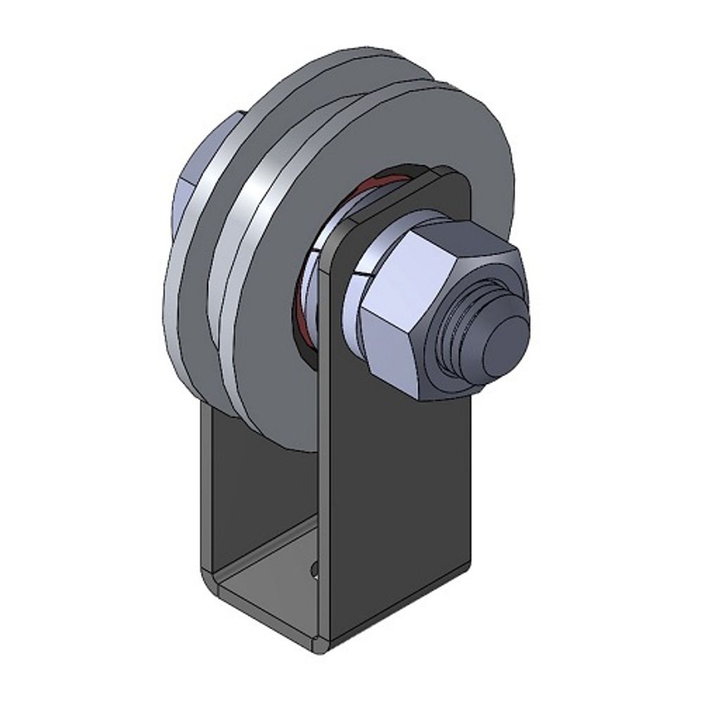 Ролик металл d-50 бельевой со скобой