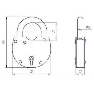 Замок навесной амбарный ЗВС-2
