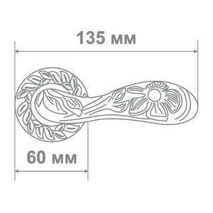 Ручка дверная Аделли 6971-65 CP/BL хром/черный