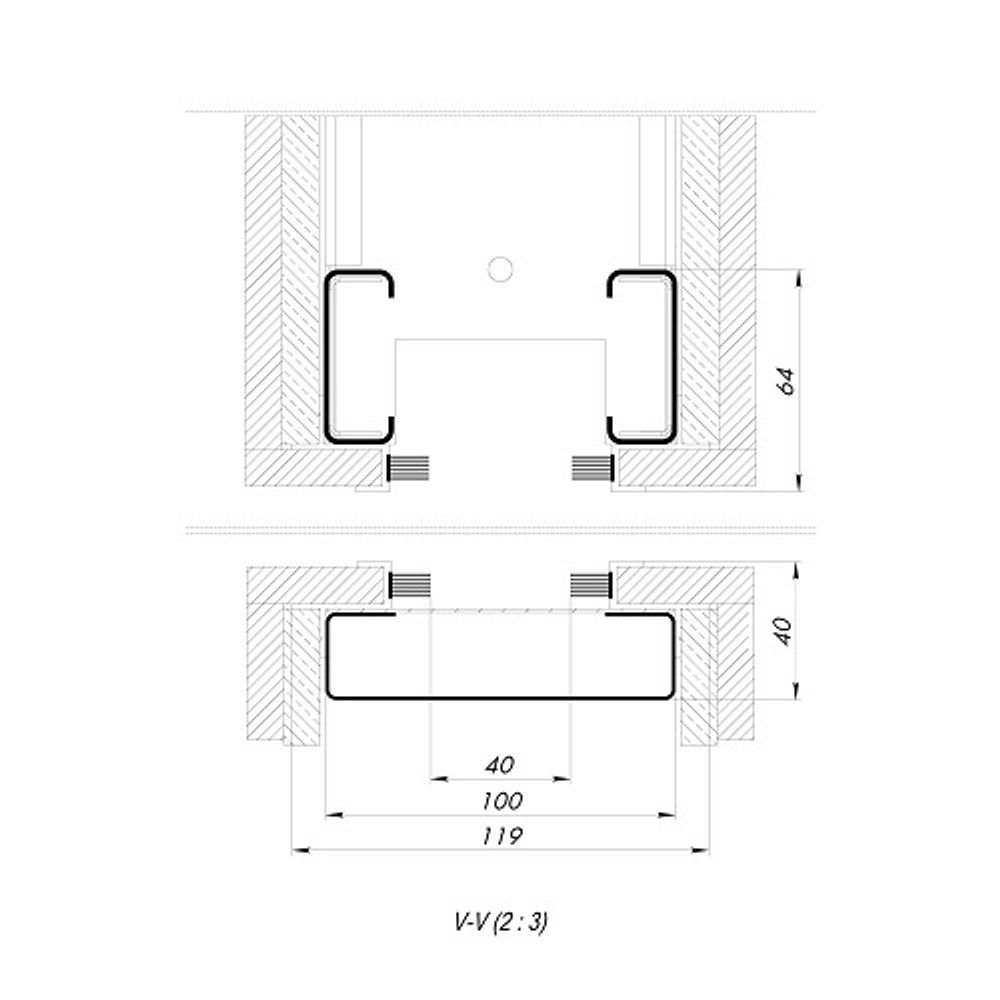 Комплект для обрамления пенала ARMADILLO Comfort - PENAL 900/2300 BL черный /57911/