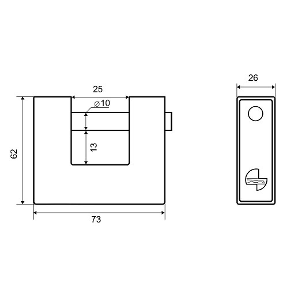 Замок навесной PALLADIUM 702BS-70