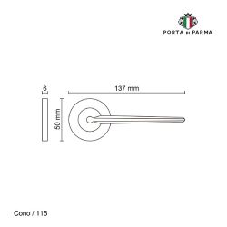 Ручка раздельная PORTA DI PARMA Cono PVD золото