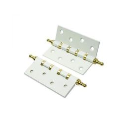 Петля дверная съемная МЕДИО 100х70х2.5 CHP ф/г WP/GP белый/золото правая (1 шт)