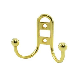 Крючок-вешалка 2-х рожковый 656A PB (50/500)