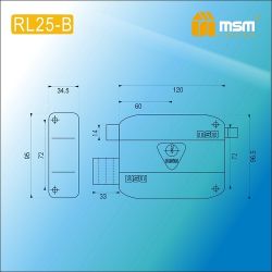 Замок накладной MSM RL 12-B  BK черный