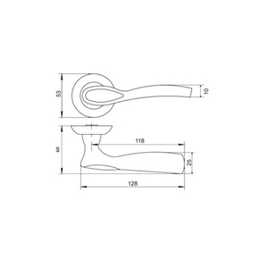 Ручка раздельная VETTORE R07.1313 SN/CP мат.никель/хром