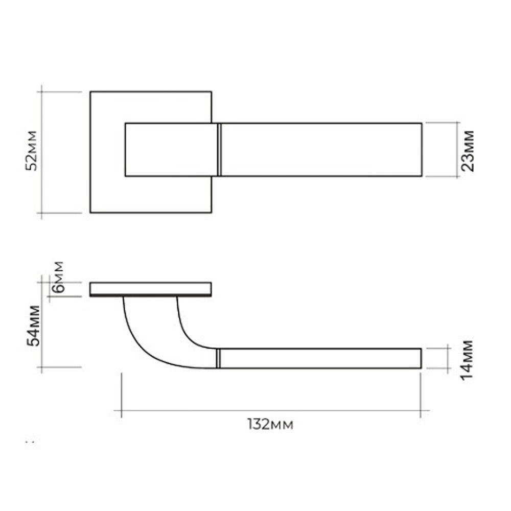 Ручка раздельная ABRISS R21.170 MCP матовый хром