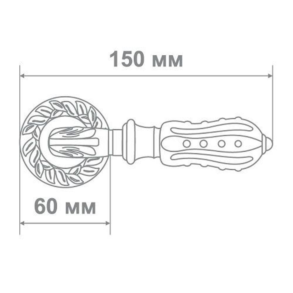 Ручка дверная Аделли 6820-65 BRED антич.золото