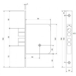 Эскиз с размерами APECS 99-K G