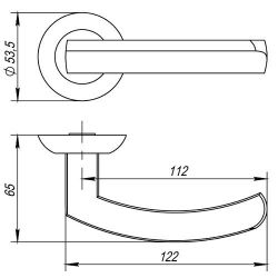 Ручка раздельная PUNTO ALFA TL CFB-18 кофе глянец /33025/