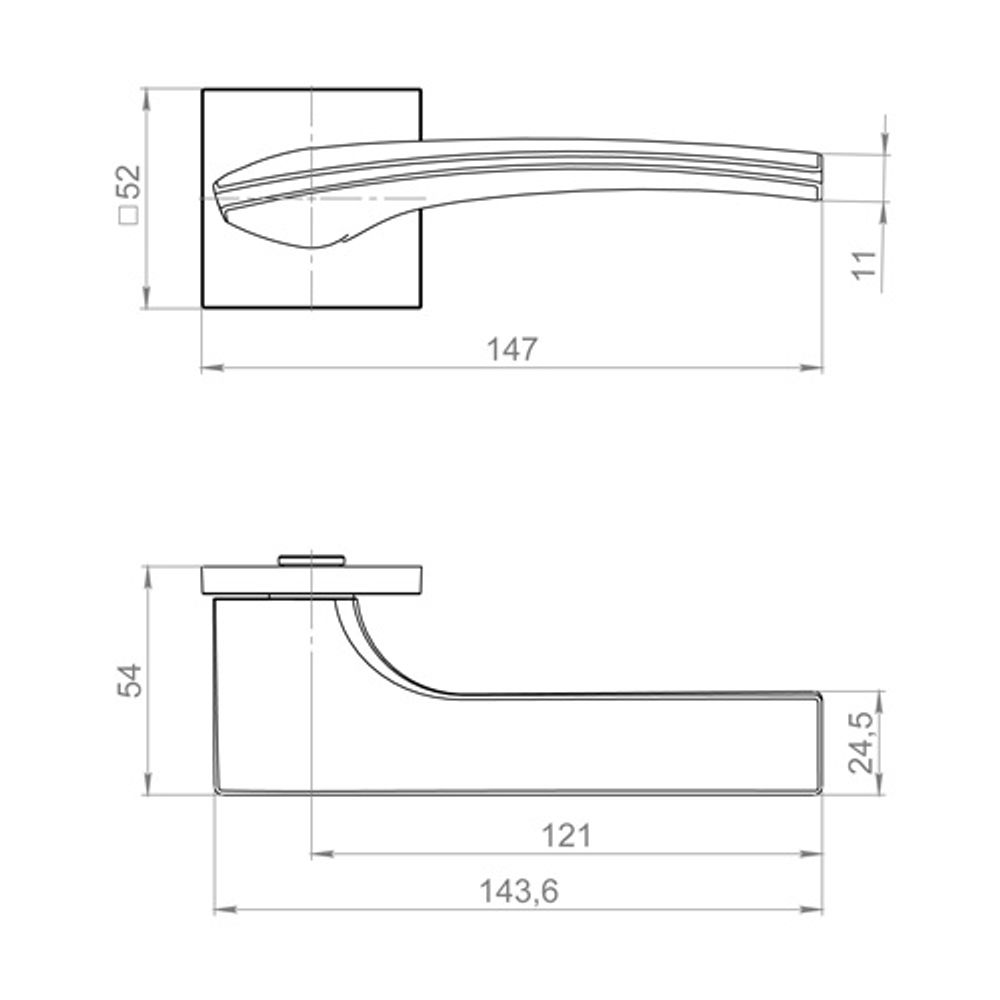 Ручка раздельная FUARO ETALON ZL SSG-39 сатин.золото /60751/