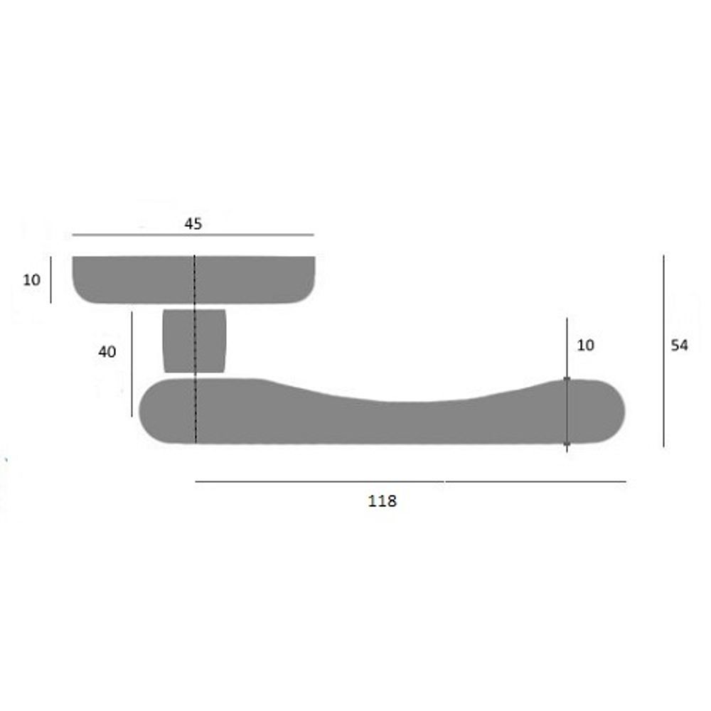 Дверная ручка на квадратном основании Fratelli Cattini "BOOM" 8-NM матовый черный
