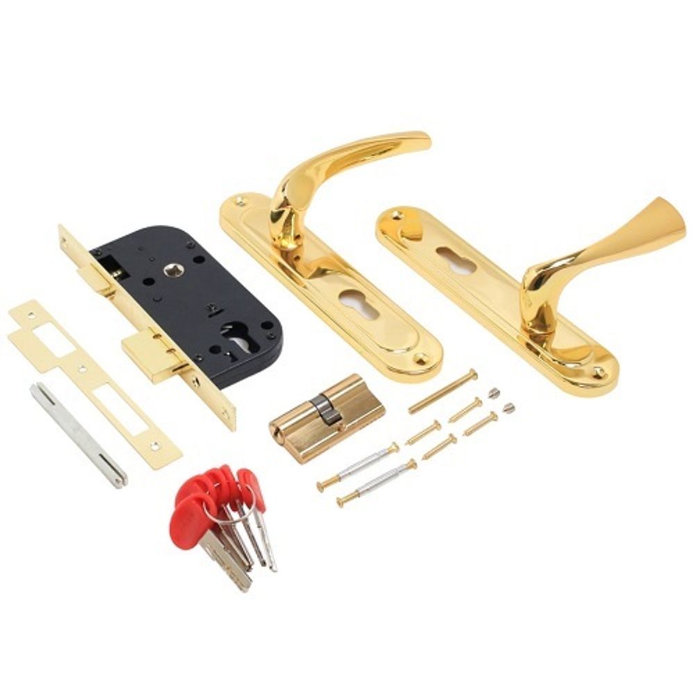 Замок врезной БУЛАТ ЗВ4-1.70.03.05 НОМОС золото