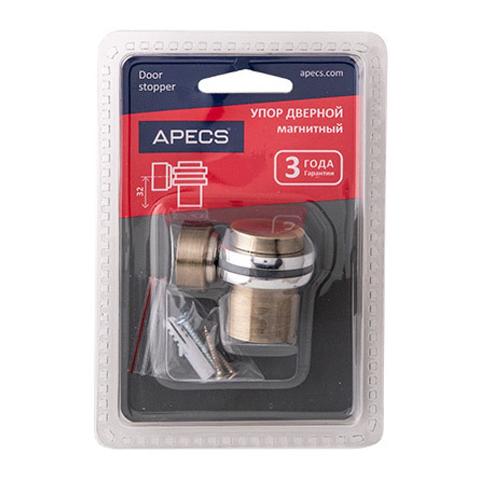 Упор дверной APECS DS-2762-M-АВ бронза