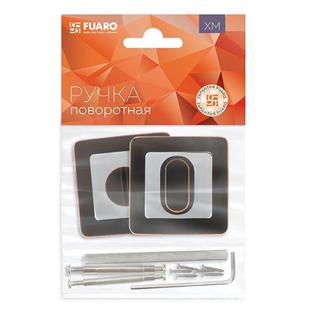 Ручка поворотная FUARO BK6 XM ABL/CP-18 темная медь/хром /38407/
