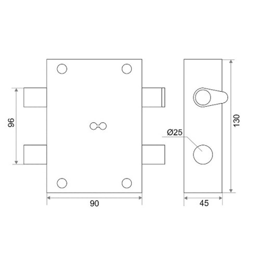 Замок накладной РИФ 1