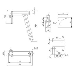 Координатор закрывания двустворчатых дверей FUARO DC-1002 INOX 304 (от 40 до 200 кг) /50105/