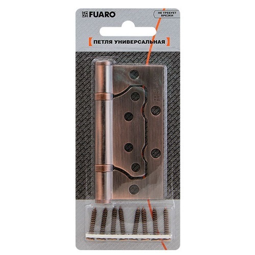 Петля универсальная без врезки FUARO 500-2BB/BL 100x2,5 SC сатин.хром /31057/ (1 шт)