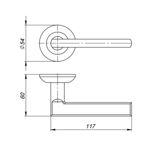 Ручка раздельная AJAX POLO TECH/IND JR SN/CP-3 мат.никель/хром (белая коробка) /47683/