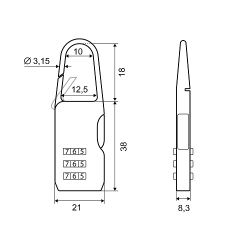 Замок навесной PALLADIUM 204V-20