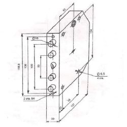 Замок накладной ЗГС-01 "Гродно" 3кл. (тяги, защелка) ПРАВЫЙ
