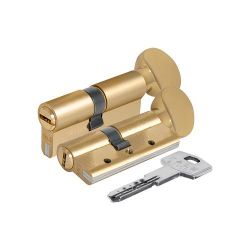 Цилиндровый механизм с вертушкой KALE KILIT 164 DBM-E/70 (30+10+30) латунь