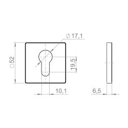 Накладка под цилиндр FUARO ET ZL SSC-16 сатин.хром /60785/
