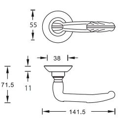 Ручка дверная ARCHIE S010 112ACF