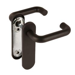 Ручка дверная FUARO DH-0433 W/CYL HOLE NE (9x140) без отверстий под ЦМ BL-24 черный /50151/