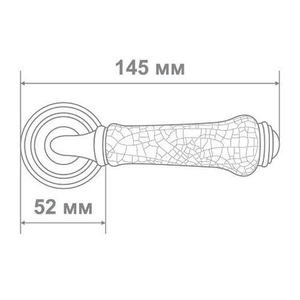 Ручка дверная Аделли 6308-22  CF/YELLOW CRACKED кофе/беж.краколет