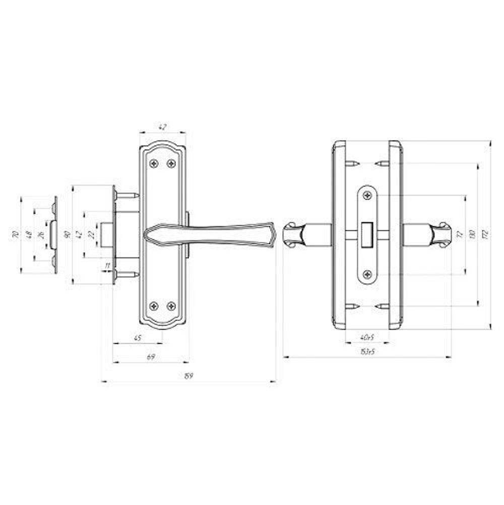 Защелка Avers ЗЩ1-2-6 (белый)