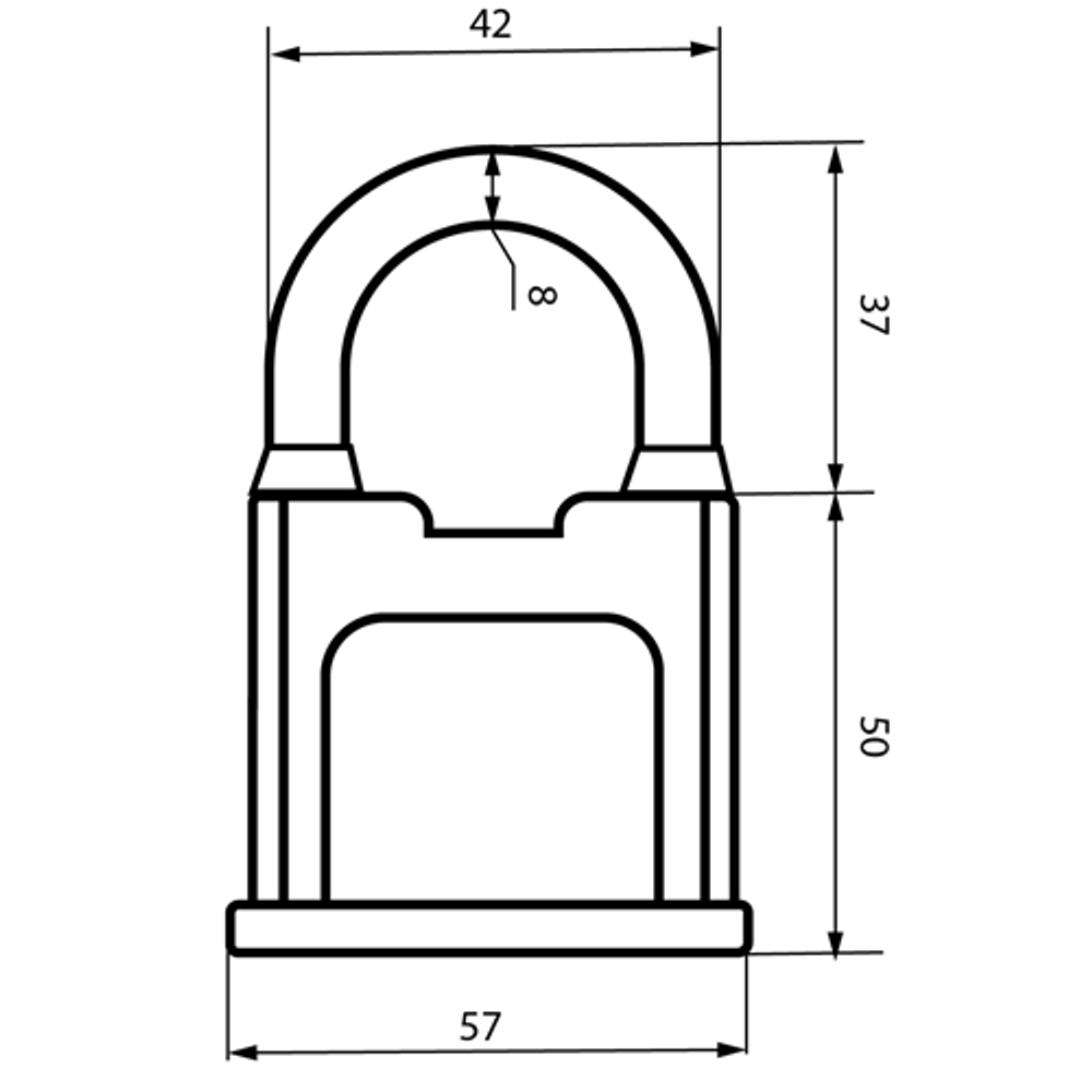 Замок навесной АВАНГАРД ВС1К-60 ХАРД d9mm