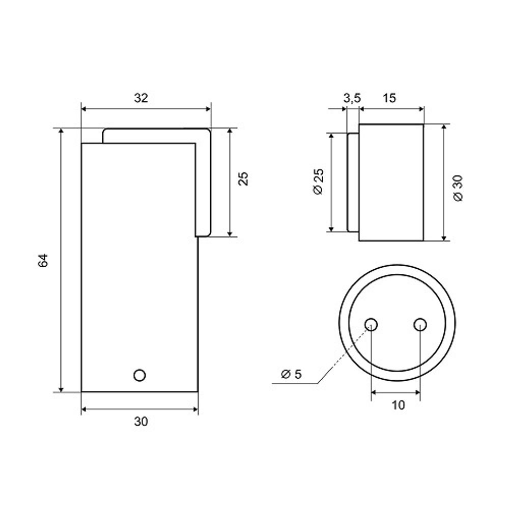 Упор дверной магнитный PALLADIUM 05H-M PB золото