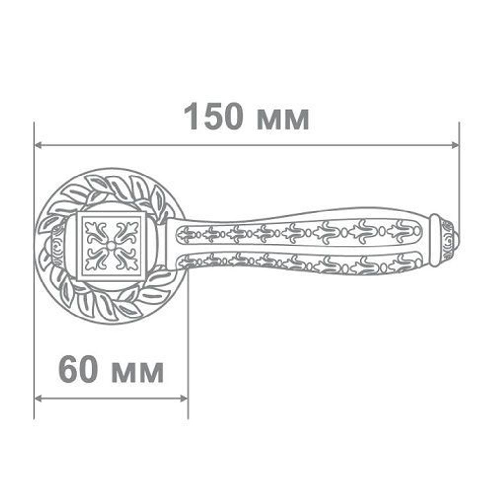 Ручка дверная Аделли 6818-65 ABD мат.черный/бронза