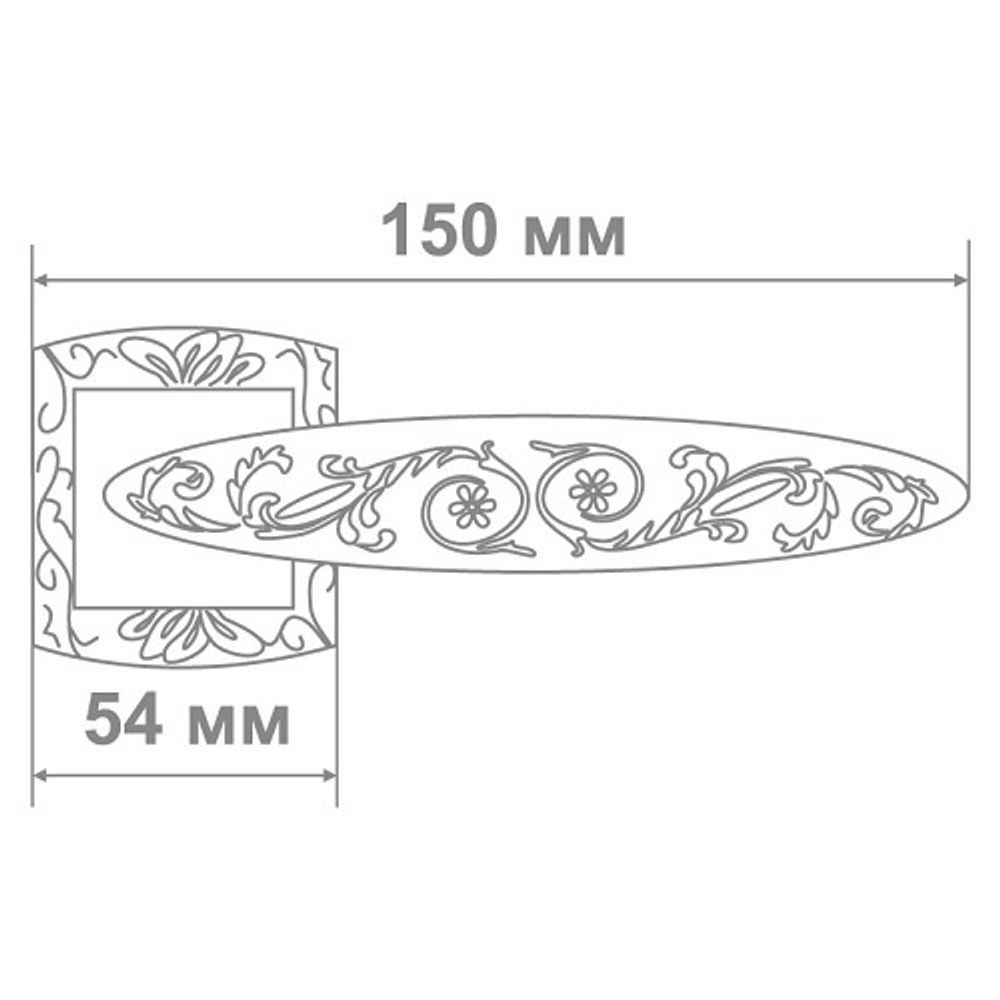 Ручка дверная Leo L3701-31 MCF/B кофе мат./черный