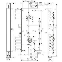 Замок врезной ГАРДИАН ЗВ 25.14 Т правый