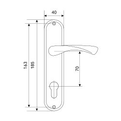 Комплект ручек АЛЛЮР 103-1 70 мм AB ст.бронза