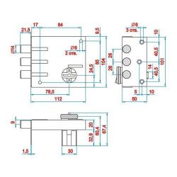 Замок накладной ЭЛЬБОР 1.04.52.5.КМА Кремень