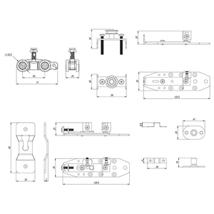 Комплект для раздвижных профильных дверей ARMADILLO SLD.Comfort-PRO SET 4 PROF synchron/80 /59261/
