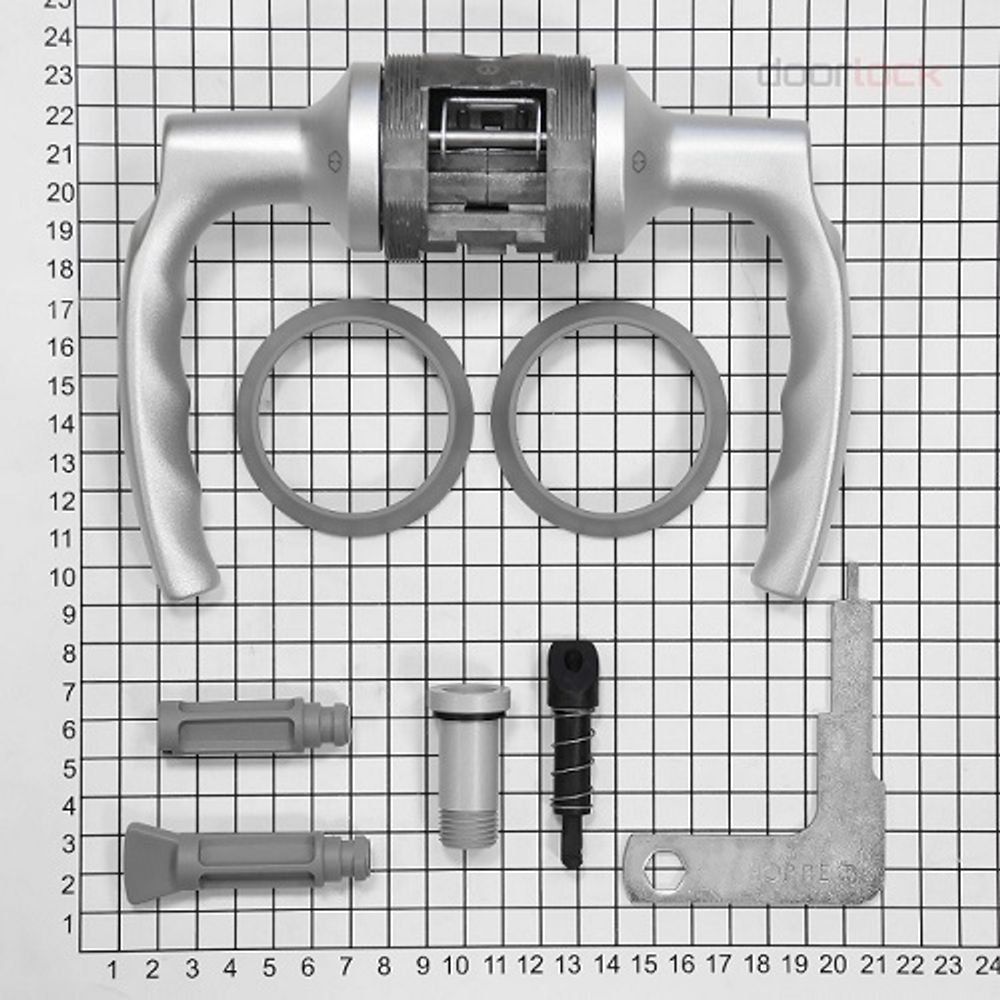 Замок с ручкой HOPPE HCS A1530 SK/OL WC F1-2 (серебристый)