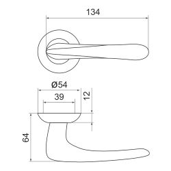 Ручка раздельная ARMADILLO PAVA LD42 1GP/SG-5 золото/мат. золото (кв. 8х140) /31875/