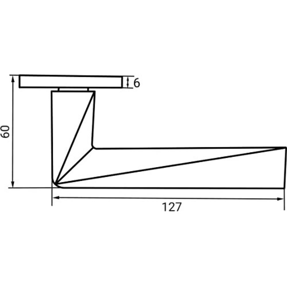 Ручка дверная PUERTO AL 552-03 CP slim (хром блестящий)