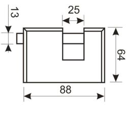 Замок навесной АЛЛЮР ВС2-3-01С