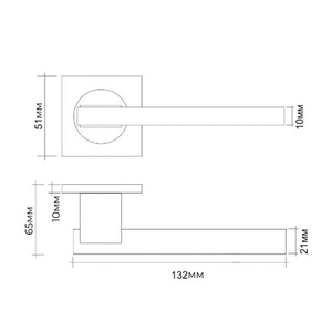 Ручка раздельная VETTORE R06.142 SN/CP мат.никель