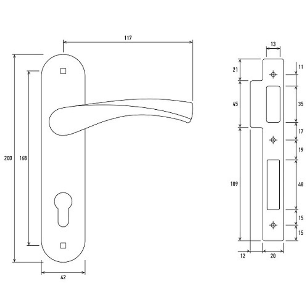 Замок врезной с ручками PALLADIUM ЗВ-1706 SG/GP мат.золото/золото