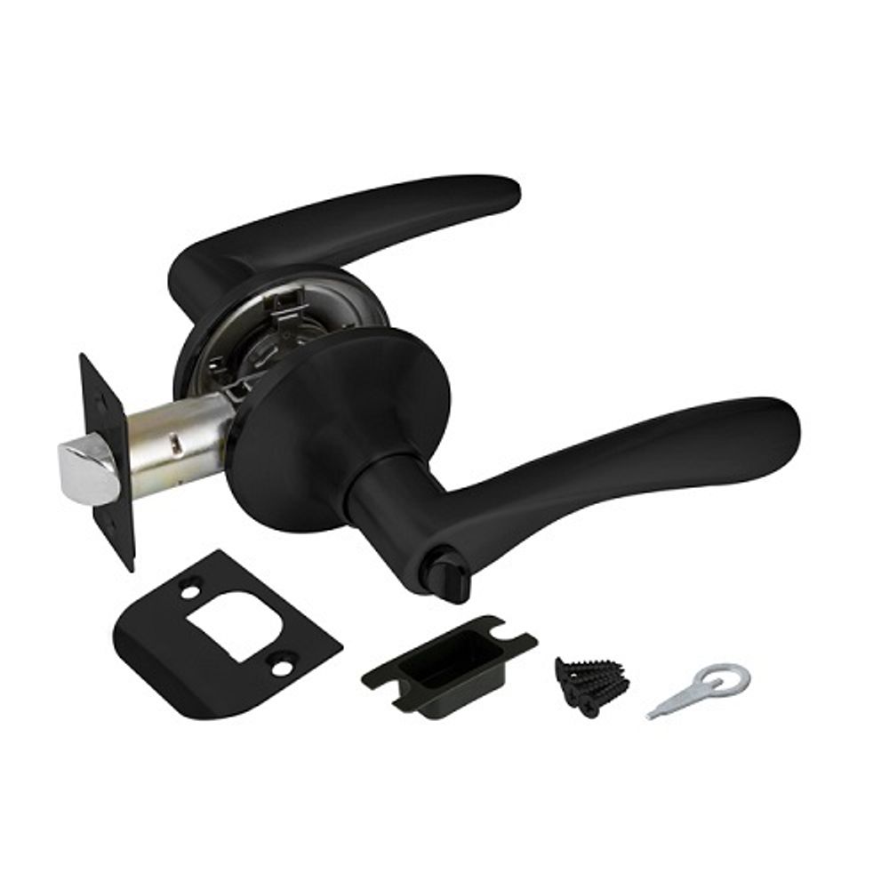 Ручка защелка AJAX 6010 BL-B (фик.) черный /44449/