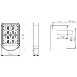 Замок электронный для мебели и ящиков PW-012 M