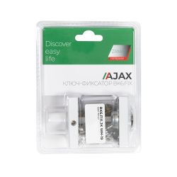 Ручка поворотная с фиксацией ключом AJAX BK6 FIX JK WH-19 белый  /49797/